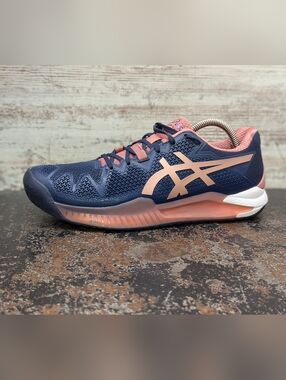 Womens Asics Gel Resolution 8 Tennis Shoes Sz 9 1042A072 Handball Pickleball